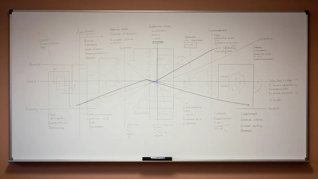 Strategieberaterin fokussiert Kernkompetenz an Whiteboard
