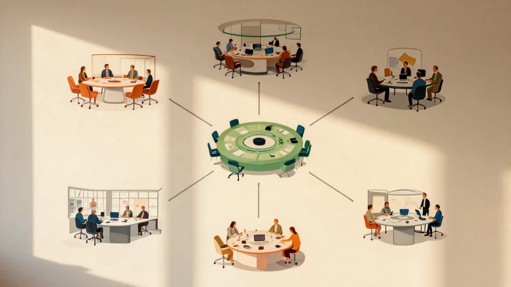 Acht Projektteams strahlen von zentralem Hub aus