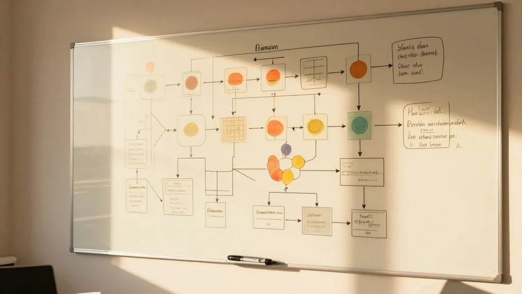 OE-Practitioner zeichnet Systemdiagramm an Whiteboard